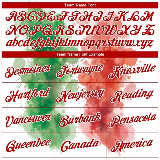 Custom White Red-Kelly Green 3D Mexico Watercolored Splashes Grunge Design Performance T-Shirt