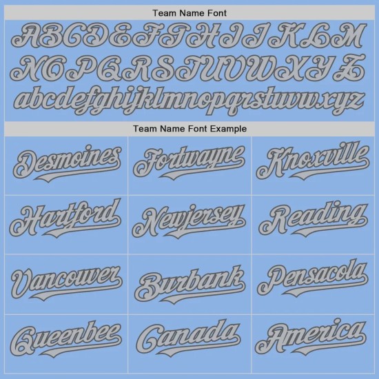 Custom Light Blue Gray-Steel Gray Line Authentic Baseball Jersey