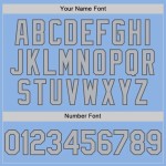 Custom Light Blue Gray-Steel Gray Line Authentic Baseball Jersey