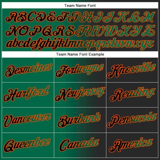 Custom Stitched Black Kelly Green-Orange Gradient Fashion Sports Pullover Sweatshirt Hoodie