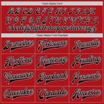 Custom Red Black-Gray Bomber Full-Snap Varsity Letterman Two Tone Jacket