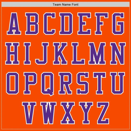 Custom Orange Purple-White Bomber Varsity Letterman Zipper Jacket