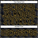 Custom Black Black-Gold 3D Pattern Design Authentic Baseball Jersey