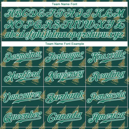 Custom Kelly Green Kelly Green-White Christmas 3D Authentic Baseball Jersey